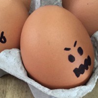 Halloween spooky eggs
