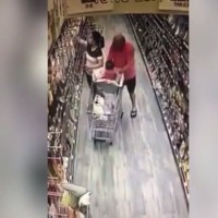 Man brazenly tries to kidnap child from mum's shopping trolley