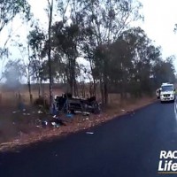 Seven year old girl rescues young siblings from car wreck