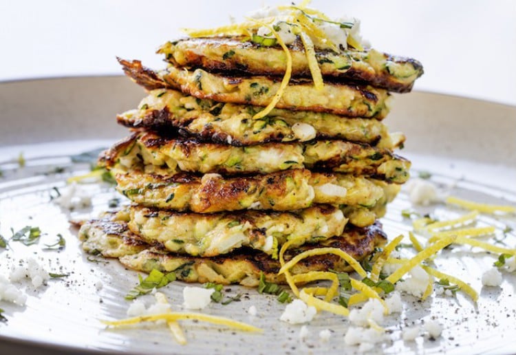 Zucchini Mint And Feta Fritters Real Recipes From Mums