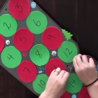 How to make an advent calendar from a muffin tin!