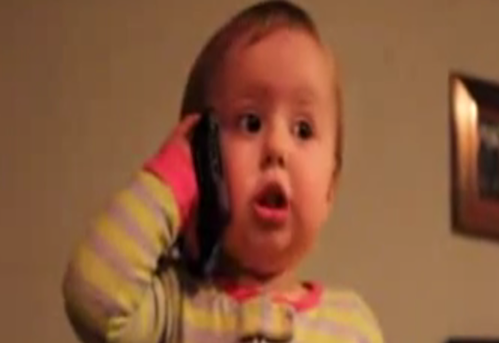 Video: Baby's funny phone call to Dad - Mouths of Mums