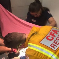 Toddler rescued from bath tub incident