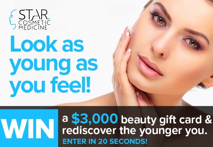 WIN a $3000 beauty gift card from Star Cosmetic Medicine