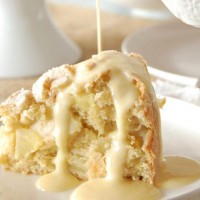 Irish Apple Cake with Custard Sauce