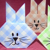 Easy Easter bunny origami