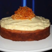 butter cake with orange icing