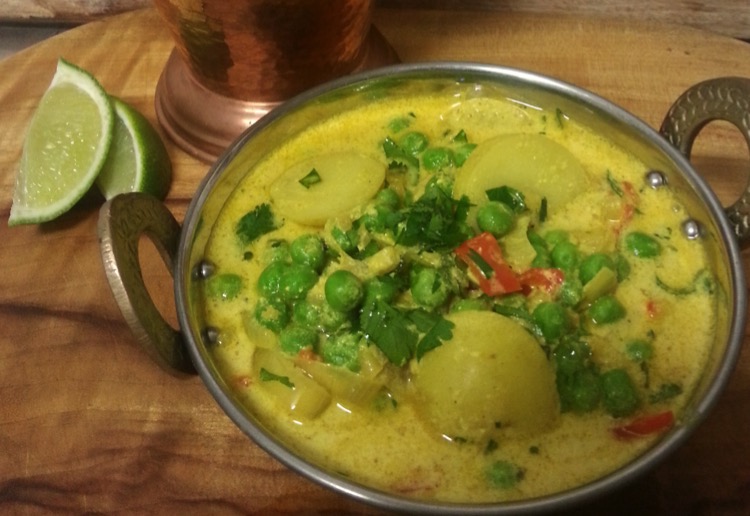 Potato and Pea Curry in a Hurry