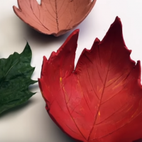 Autumn craft: Make a gorgeous clay leaf bowl