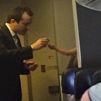 Flight attendant asks mum and crying baby to move spots