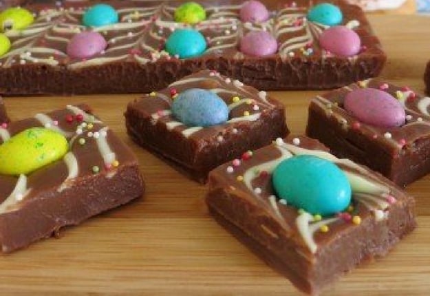 easter sweet treats_double chocolate easter fudge