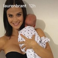 Lauren Brant responds to criticism over post baby shot