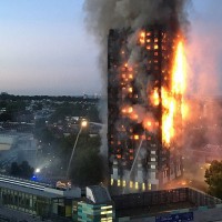 Miracle as baby dropped from the tenth floor of blazing tower