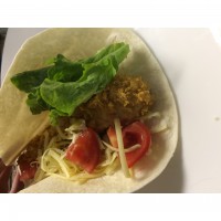 Sweet crumbed chicken wraps