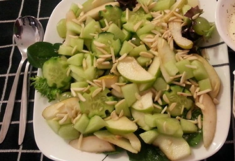 Green Salad with Yoghourt and Bitters Dressing.