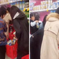 Group filmed grabbing tins of baby formula off supermarket shelves