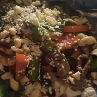 Beef and cashew salad
