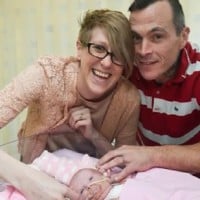 Rare surgery for baby born with heart outside her chest