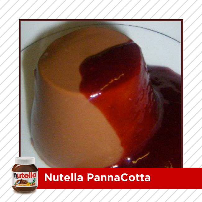 Oooh delicious! Chocolatey, velvety nutella pannacotta. Yes please!