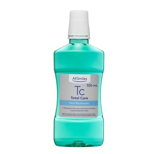 All Smiles Total Care Mint Flavoured Mouthwash 500ml