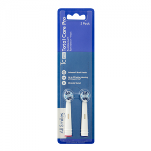 All Smiles Total Care Pro Electric Toothbrush Replacement Heads 2pk
