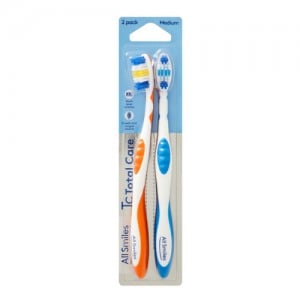 All Smiles Total Care Toothbrush Medium 2pk