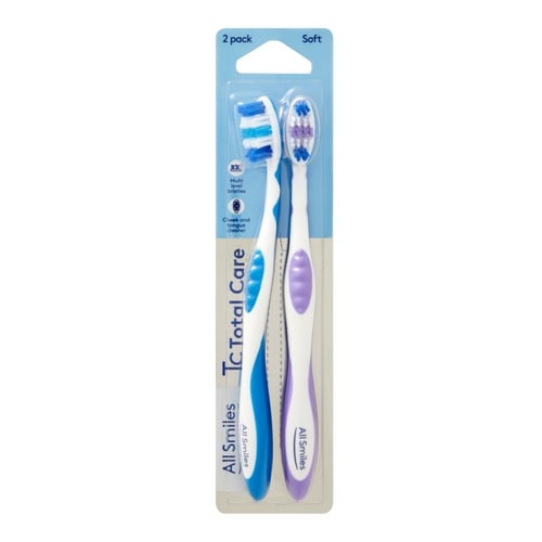 All Smiles Total Care Toothbrush Soft 2pk