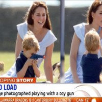 Outrage as Prince George Spotted Playing With Toy Weapon