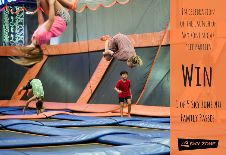 WIN One Of Five Sky Zone Jumping & Climbing Family Passes To Celebrate The New Sugar Free Kids Parties