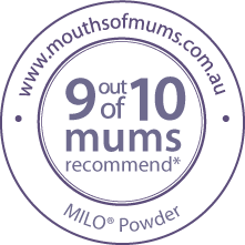 Device showing that 9 out of 10 mums recommend MILO after participating in the MILO Product Review