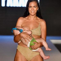 Model Who Walks Swimsuit Runway While Breastfeeding Can't Believe She Made Headlines