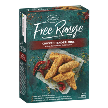 inghams free range freezer range product review_chicken tenderloins with a rustic sweet chilli crumb_350x350
