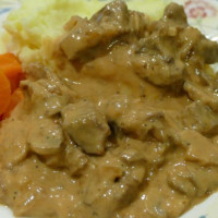 Slow cooked beef stroganoff