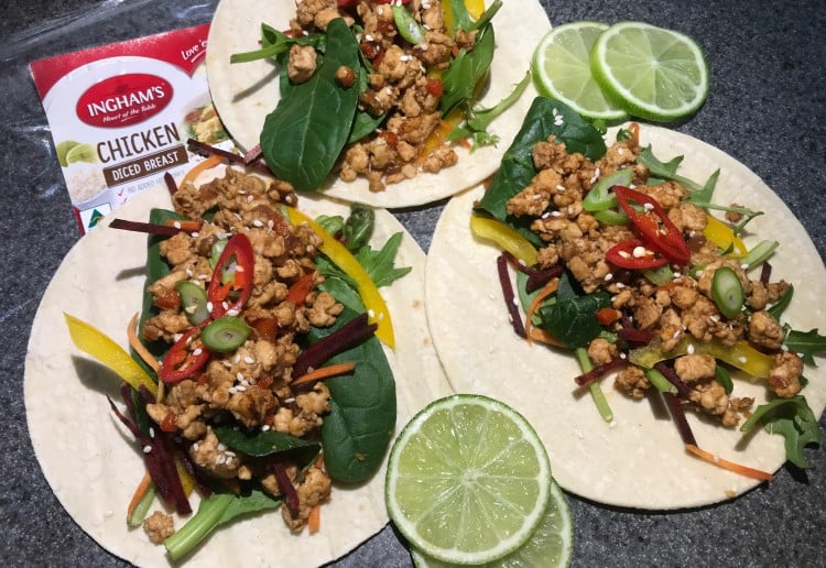 Chilli, Lime & Ginger Chicken Wraps