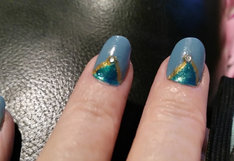 Genie from Aladdin🧞‍♂️ | Finger nail art, Disney nails, Gel nail art  designs