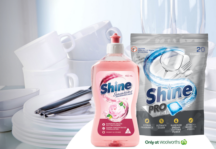Shine Dishwasher Pods & Dishwashing Liquid