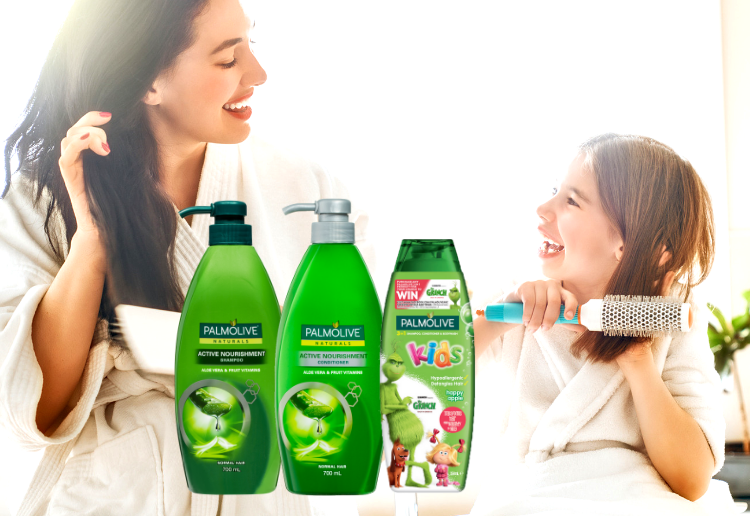 Palmolive Naturals Shampoo and Conditioner and Palmolive Kids 3 in 1 Happy Apple Shampoo Conditioner & Bodywash