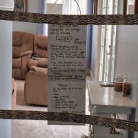 Mum's Hilarious Note Announcing Living Room CLOSED!