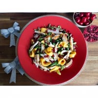 Roasted Chicken & Mango Salad with Zesty Pomegranate Vinaigrette