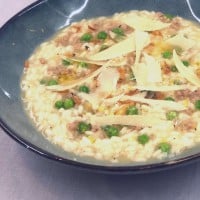 Lemon Risotto with Pork and Peas