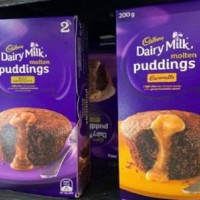 OMG Check out the NEW Dairy Milk Puddings with Caramello or Chocolate Sauce
