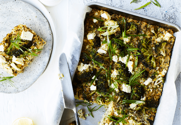 Broccoli, Feta & Quinoa Slice