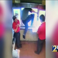 Fast Food Worker Jumps Out Drive-thru Window to Save Young Boy