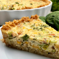 Brown Rice Crusted Quiche