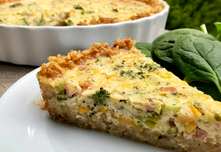 Brown Rice Crusted Quiche