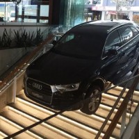 Uber Driver Drives Down Staircase With Luxury Car