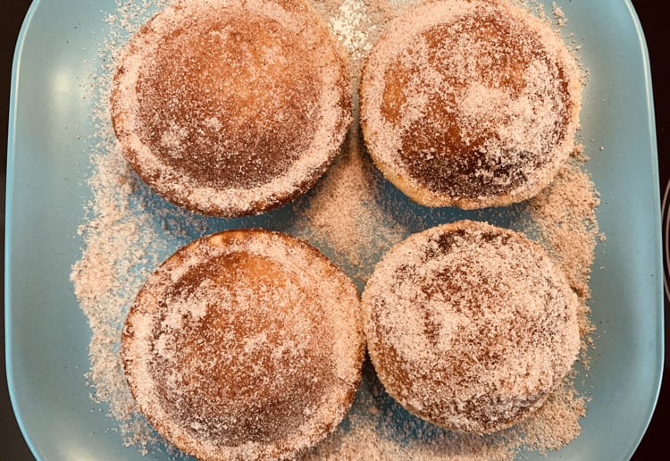 Pie Maker Baked Nutella Doughnuts With Cinnamon And Sugar