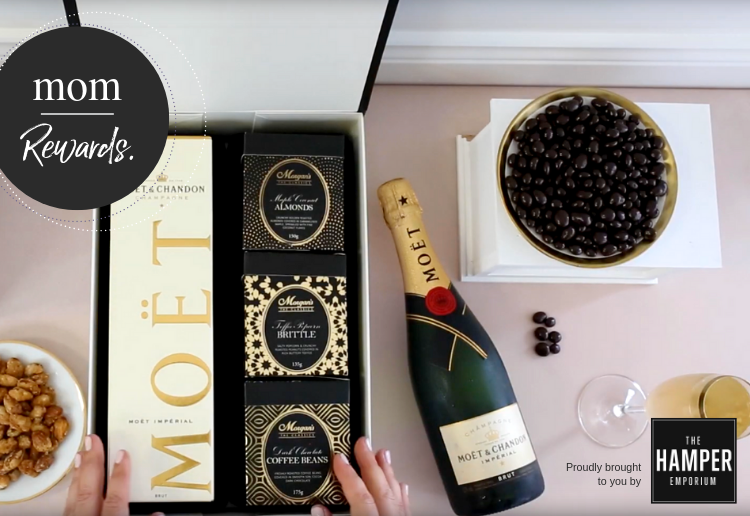 WIN 1 of 5 Moët with Australian Chocolates & Nuts Hampers From The Hamper Emporium!
