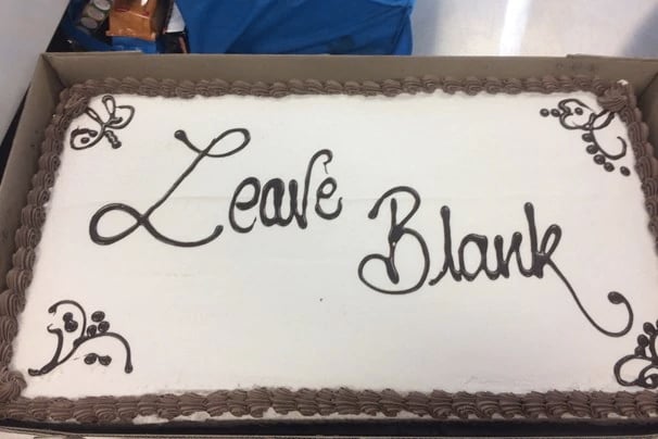 blank cake