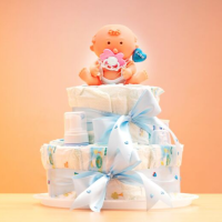DIY Nappy Cake Gift for Baby Showers